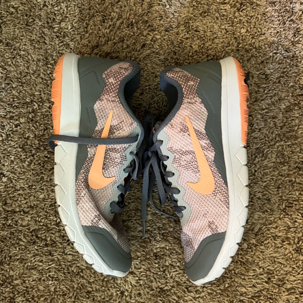 Nike Gray and Orange Athletic Shoes
